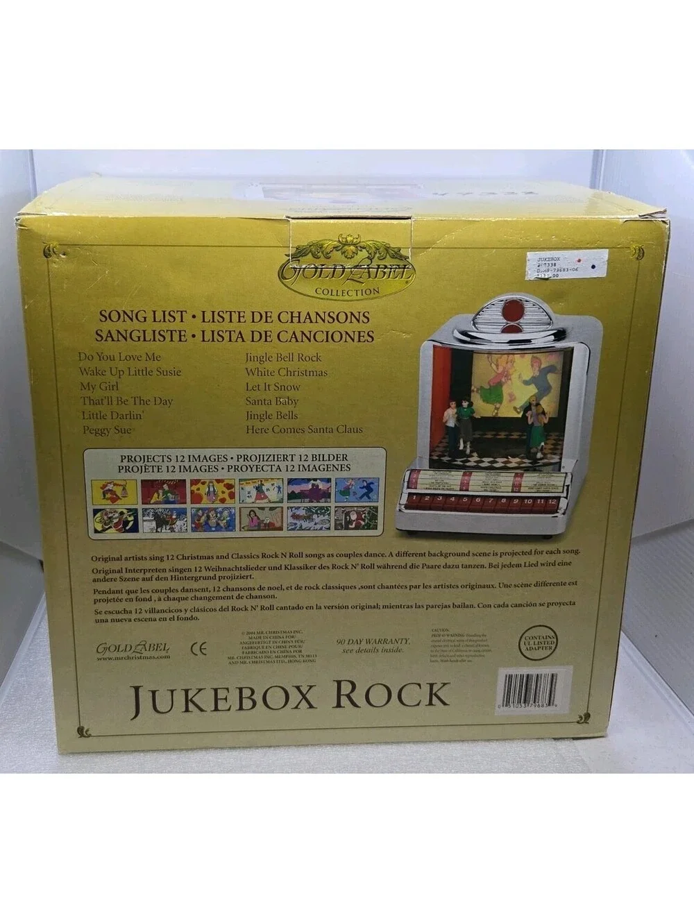 Mr Christmas Gold Label Jukebox Rock Animated Musical Holiday Decor 12 Songs Vtg